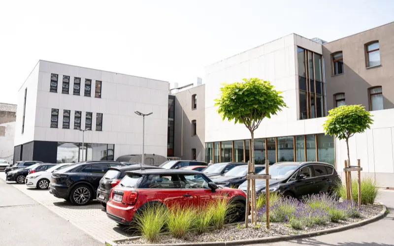Bornes de recharge installé par ValoEnergy : HELMo, campus Guillemins, Liège